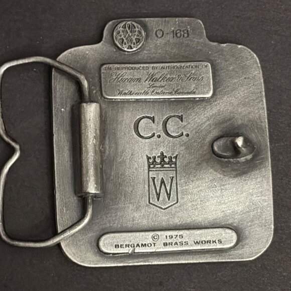 1975 Bergamot Brass Works Canadian Club Whiskey Belt Buckle - Picture 2 of 4
